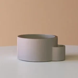 pot avec compartiment jesmonite de l'art de la bougie