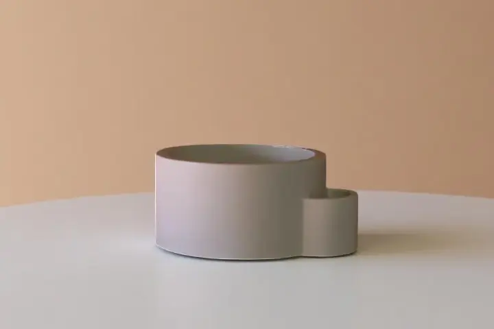 pot avec compartiment jesmonite de l'art de la bougie